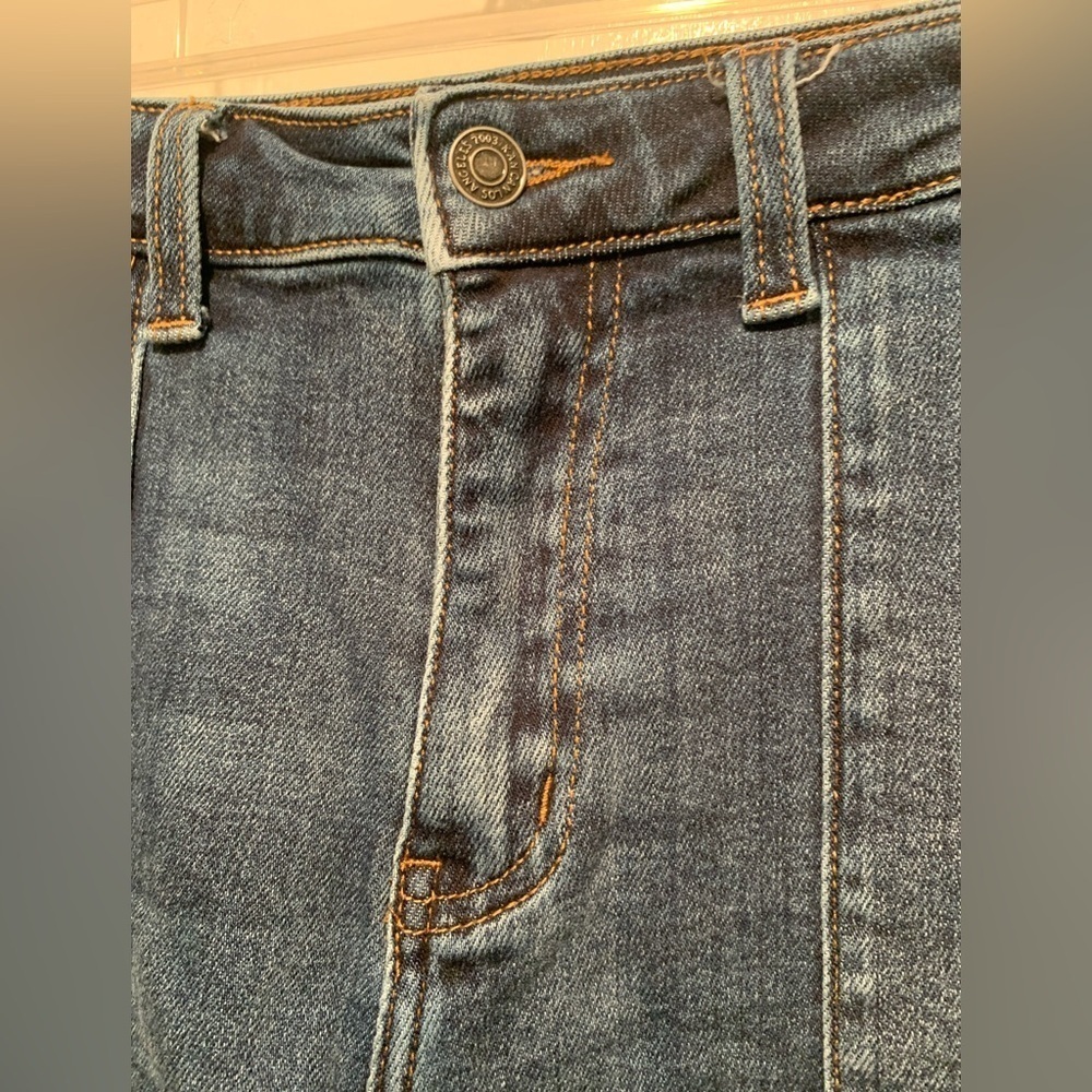Kan Can Selene Mid Rise Crop Wide Leg Jeans - Picture 5 of 15